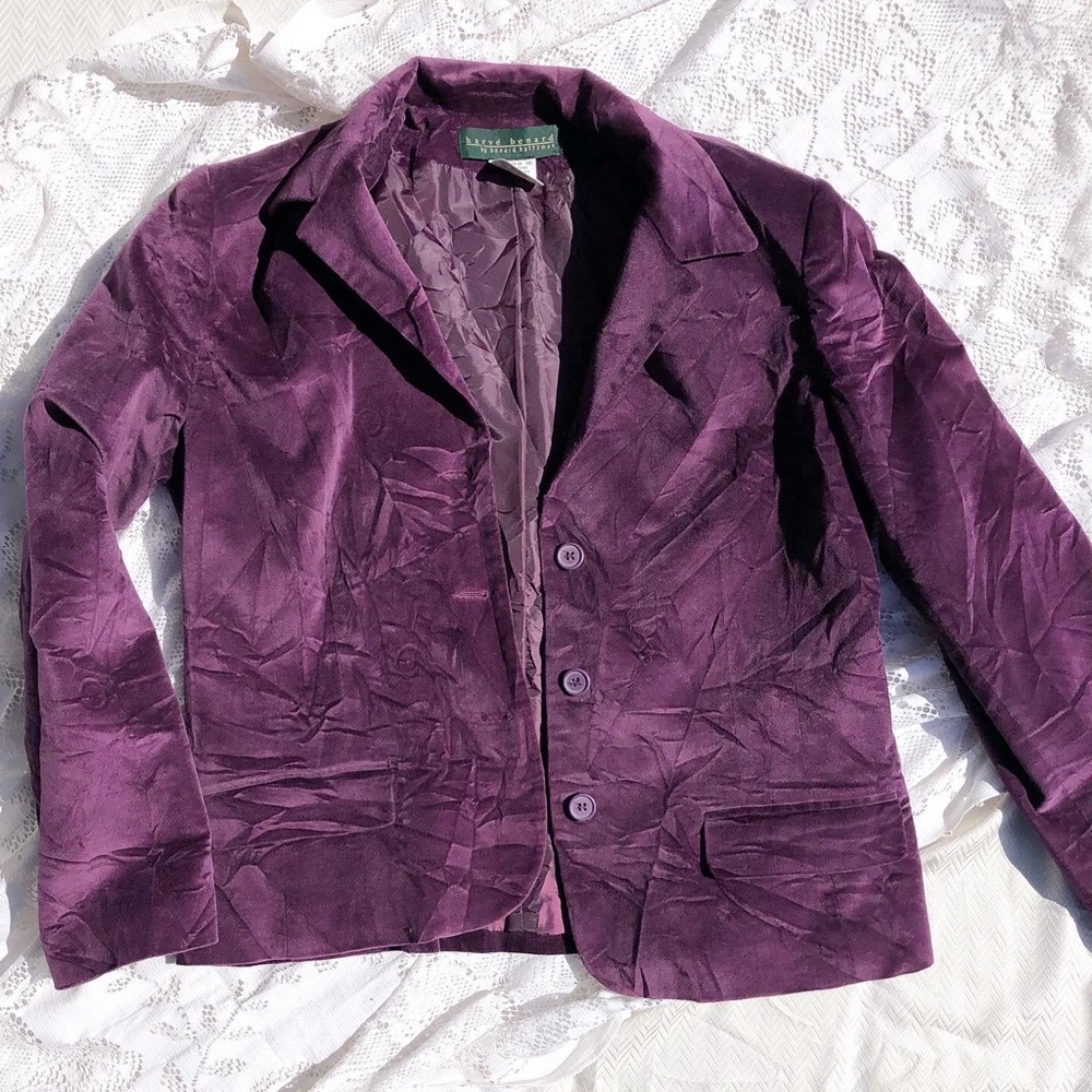 Purple Velvet Blazer